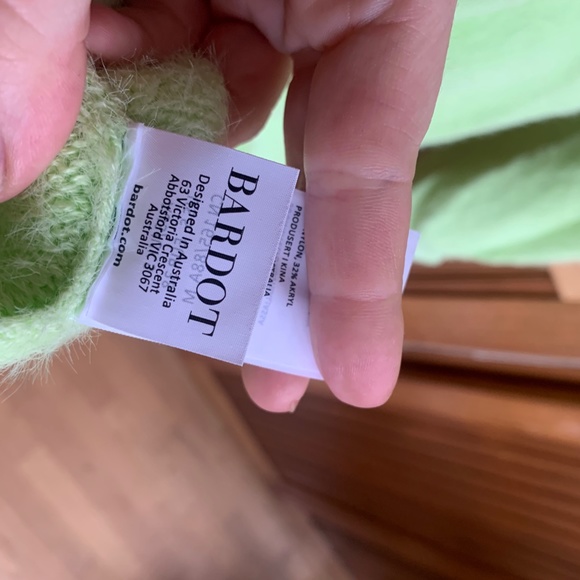 BARDOT MINT GREEN MINI SHORT SWEATER DRESS SIZE SMALL - Picture 8 of 8